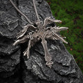 Six-Winged Angel Cross Pendant Necklace
