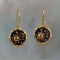1+1 Offer: Earrings with Sun and Moon in Gold and Silver