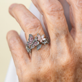 Fashion delicate gold color flower butterfly rings for women party accessories gifts custom jewelry
