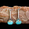 Vintage Earrings with Turquoise Stones