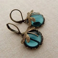 1+1 Offer: Spherical dragonfly earrings in antique gold