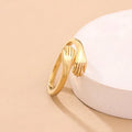 Hug Shaped Adjustable Finger Ring