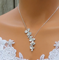 Silver Petals Necklace & Earrings