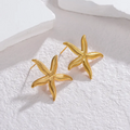 Gold Starfish Earrings