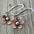 1+1 Offer: Vintage Flower Earrings in Silver