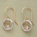 1+1 Offer: Vintage Gold & Silver Zirconia Earrings