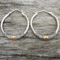 1+1 Offer: Vintage Silver Carved Pattern Hoop Earrings