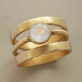 Vintage Gold & Inlaid Moonstone Ring