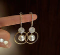 1+1 Offer: Luxury earrings with cultured pearls and zircons