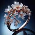 Bright Crystal Blossom Ring