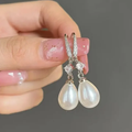 1+1 Offer: Bright Dangling Pearl Earrings