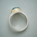 Silver Green Diamond Ring