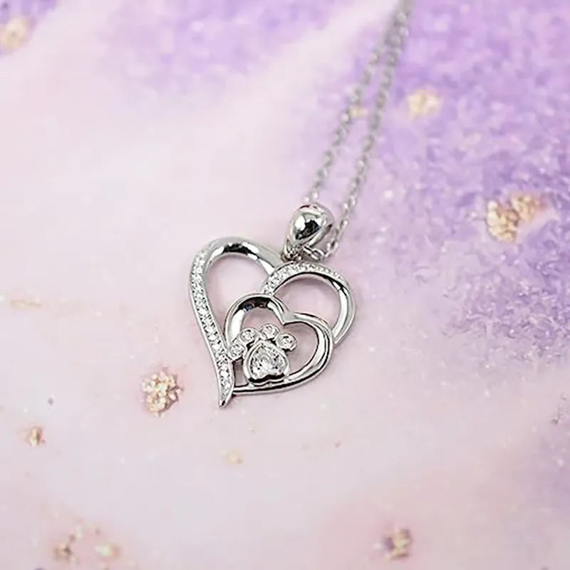 Cat Paw Love Necklace