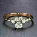 Vintage Zirconia Paw Ring